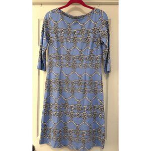 J.mclaughlin Women's‎ Catalina Half sleeve Nautical print Midi Dress Size Medium
